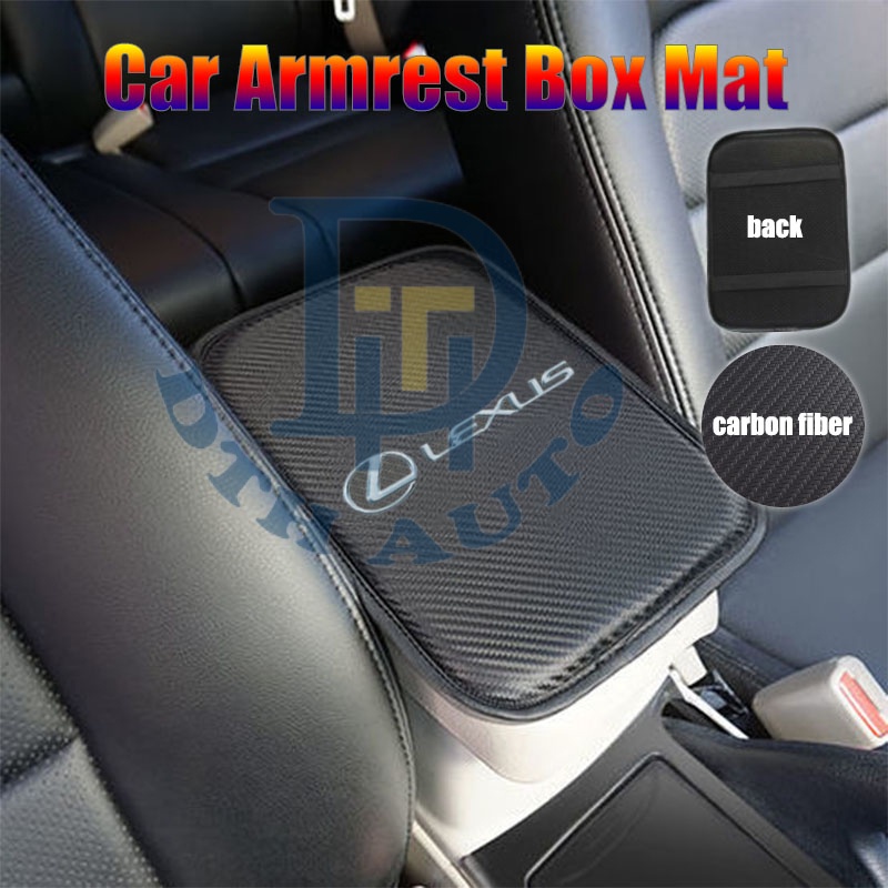 Lexus Car Armrest Pad Carbon Fiber Car Center Console Armrest Mat Front