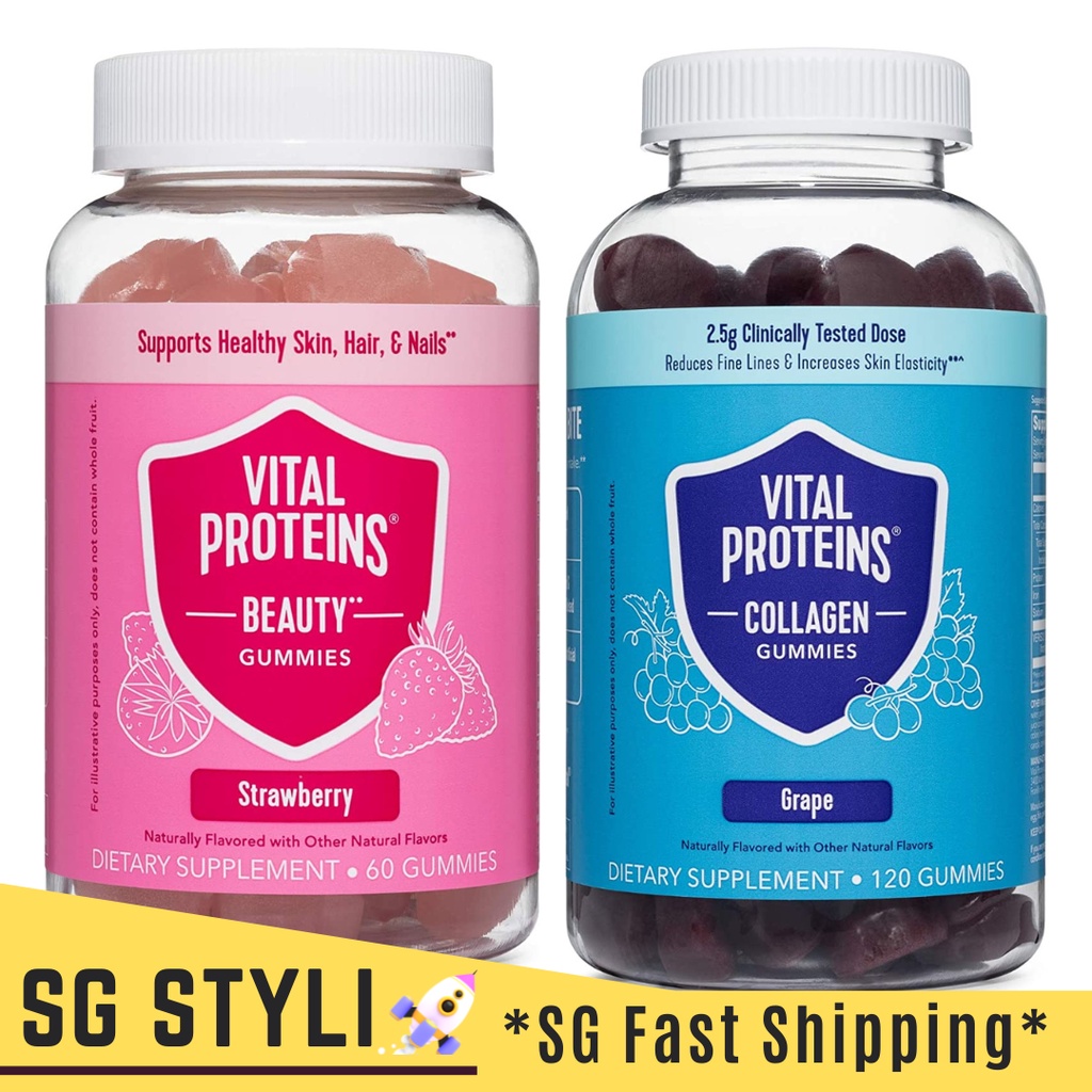 ? Vital Proteins Collagen Beauty 60/120 Gummies Exp 2023/24 (1 Month Supply) *2-3 Days Delivery*