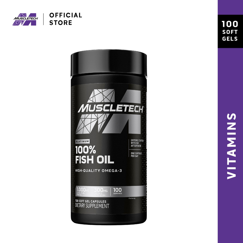 MuscleTech Platinum 100 Omega Fish Oil (100 Caps) Shopee Singapore