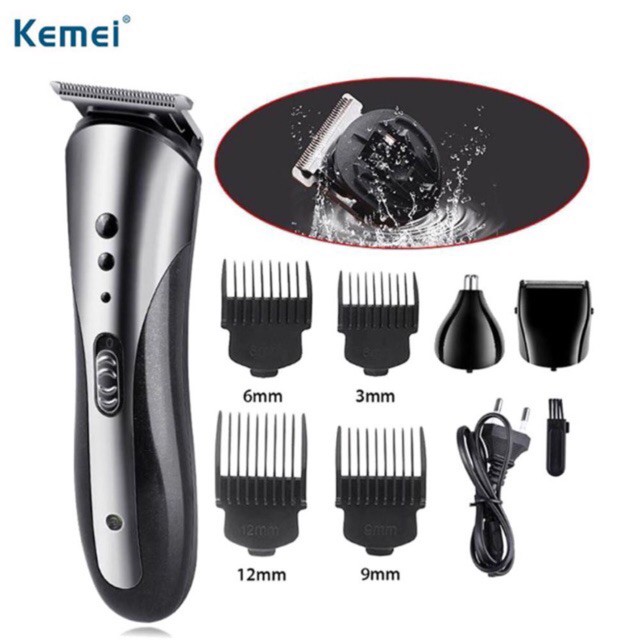 KM-1407 KEMEI Men Rechargeable 3 in 1 Hair Trimmer Clipper Razor Nose ...