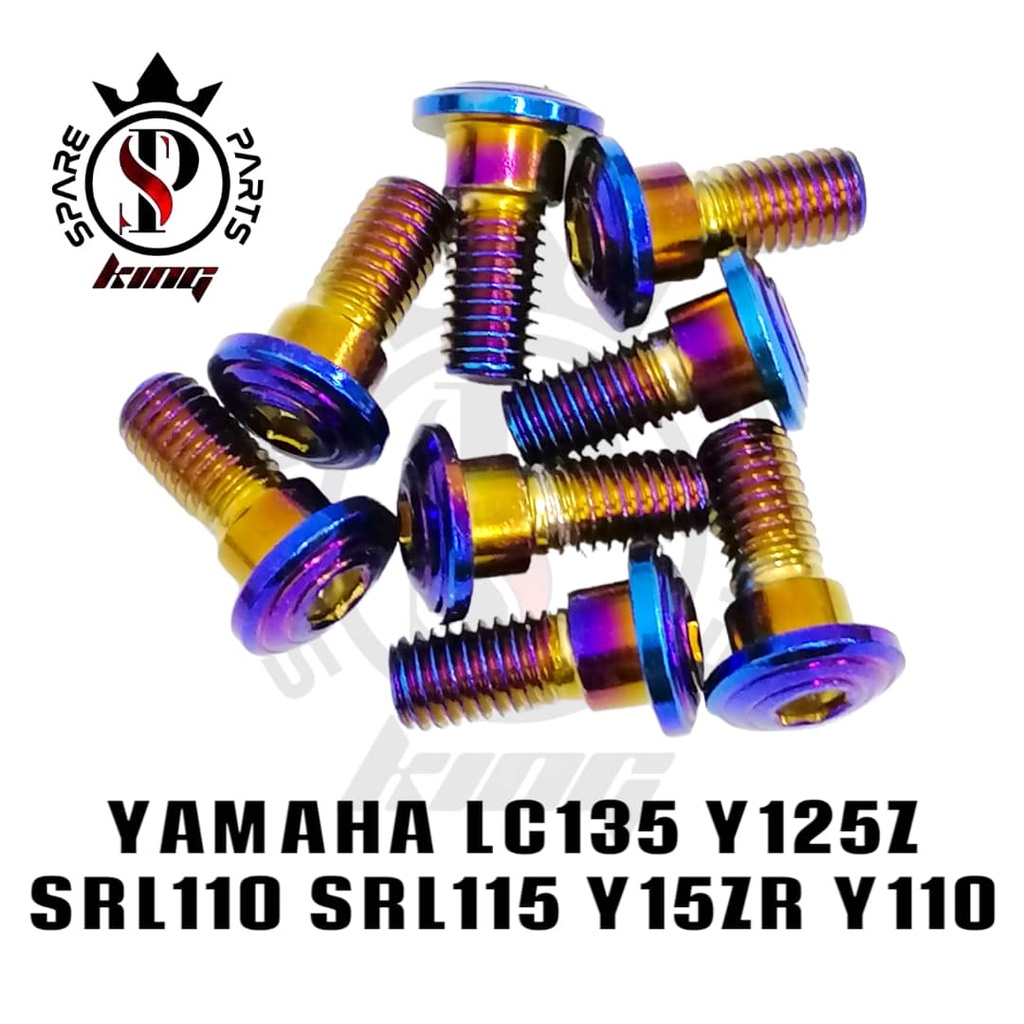 1PCS DOTS M8 TITANIUM REAR DISC PLATE SCREW YAMAHA LC135 Y125Z SRL110