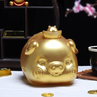 10 Gold Pig Lucky Porcelain Fortune Pig Money Box Piggy Bank