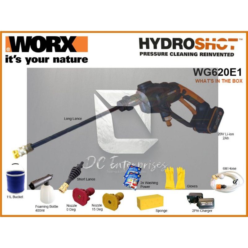 Worx 20V POWER SHARE 2.0mAh HYDROSHOT PORTABLE POWER CLEANER