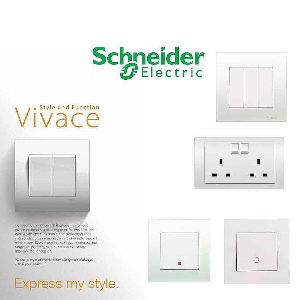 Schneider Vivace switch socket wall | Shopee Singapore