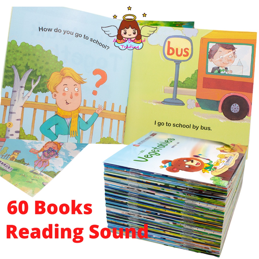 [Shop Malaysia] (60 books per set) kids early learning story books full color coated paper bedtime reading & baby early learning book