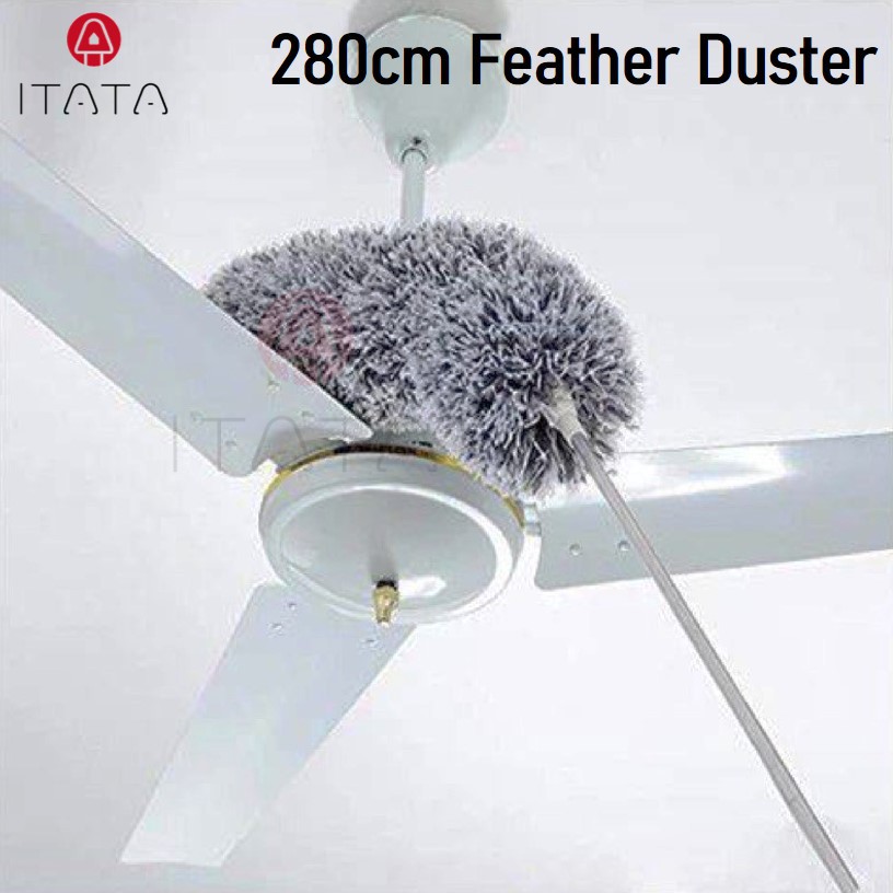 Premium 280cm Multifunction Feather Fan Duster Cleaner Brush Ceiling