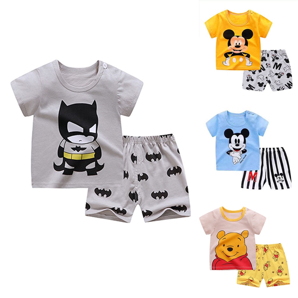 Baby Clothes Baby Boy Clothing Set Cotton Kartun T-shirt Boys Lengan ...