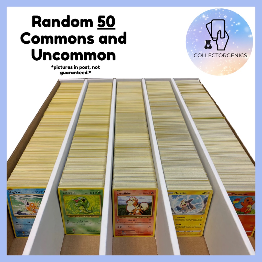 Pokemon TCG Random 50 Common and Pokemon Cards Shopee Singapore