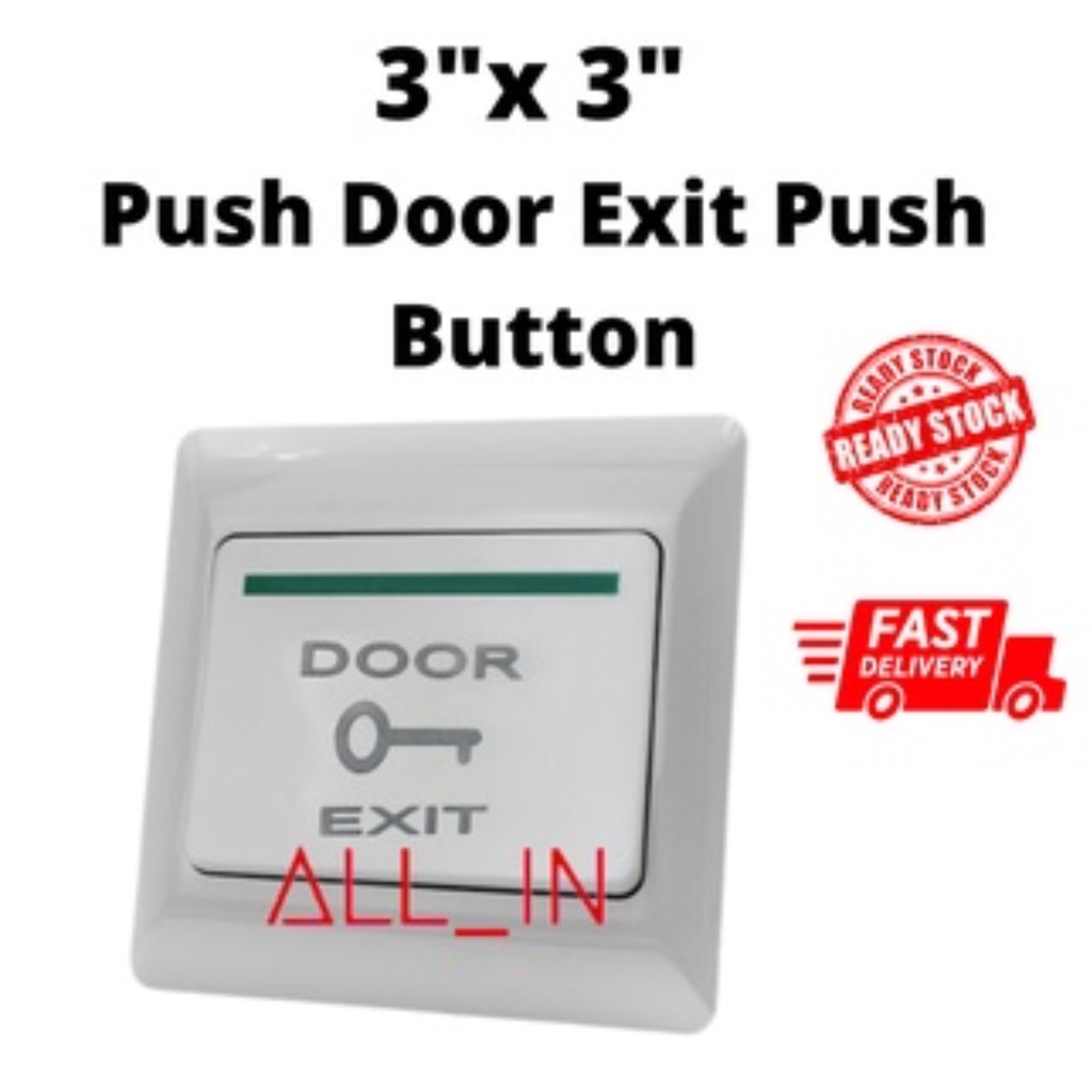 3” x 3” Push Door Exit Push Button - NO/COM Button only | Shopee Singapore