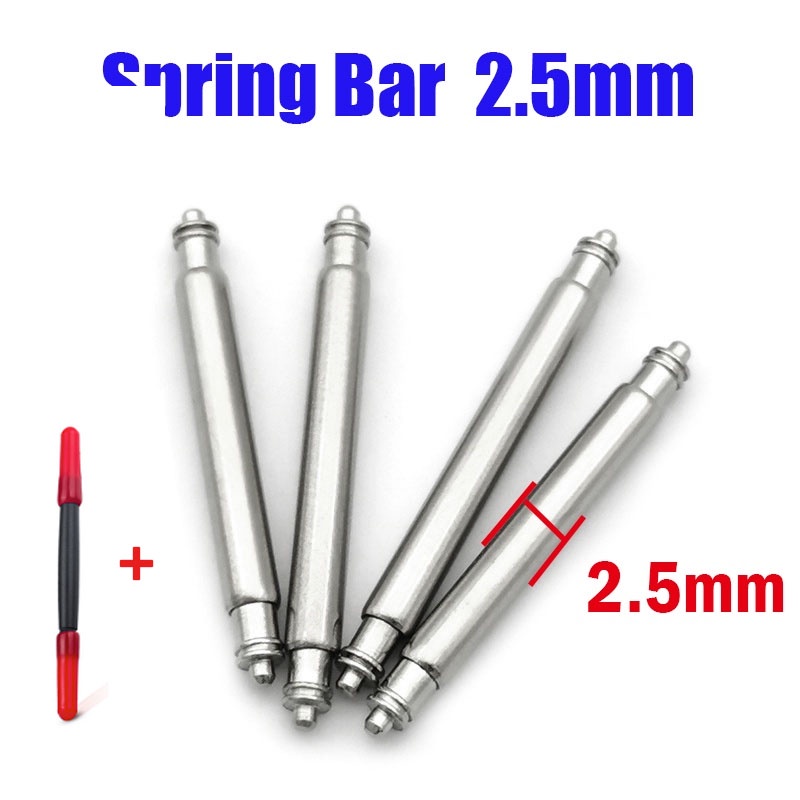 10 Pcs Spring Bars Diameter 2.5mm Stainless Steel Spring Bar Pin Compatible for Seiko SKX007 SKX009 Diver Watch Band 20mm 22mm