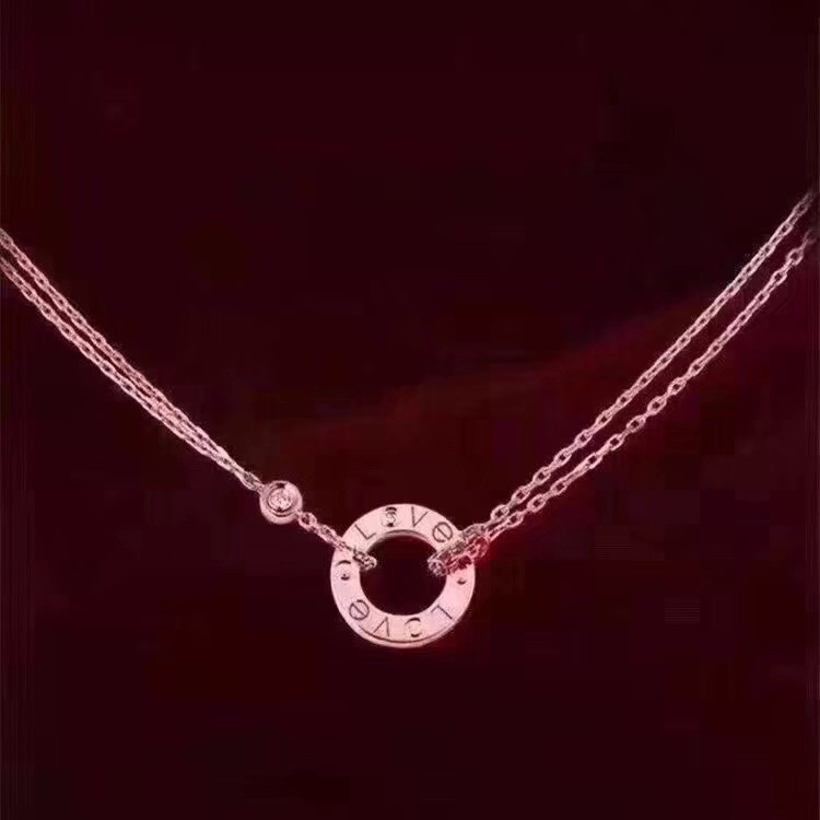 Cartier love necklace 2 on sale diamonds