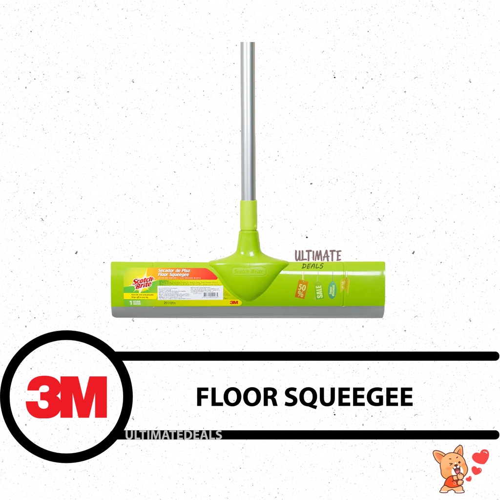 3M ScotchBrite Multipurpose Floor Squeegee Wide and Sturdy, One