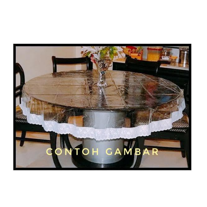 6seat Round Clear Plastic Dining Table Cloth Size 72" (180Cm) Shopee