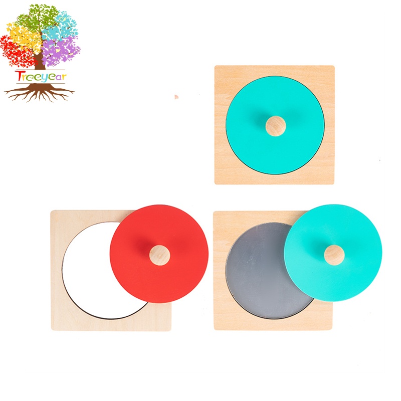 Treeyear Montessori Mirror, 6 Inch Large Tummy Time Floor Mirror for