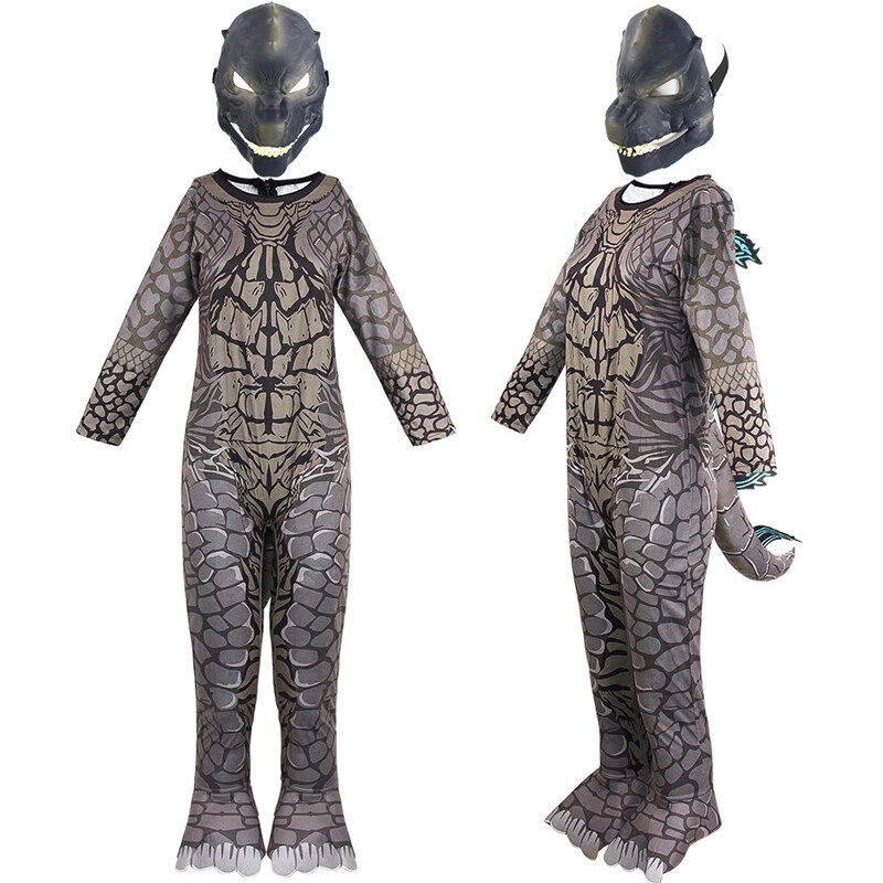 Children Godzilla Dinosaur Costume King Kong War Cosplay Jumpsuit Suits ...