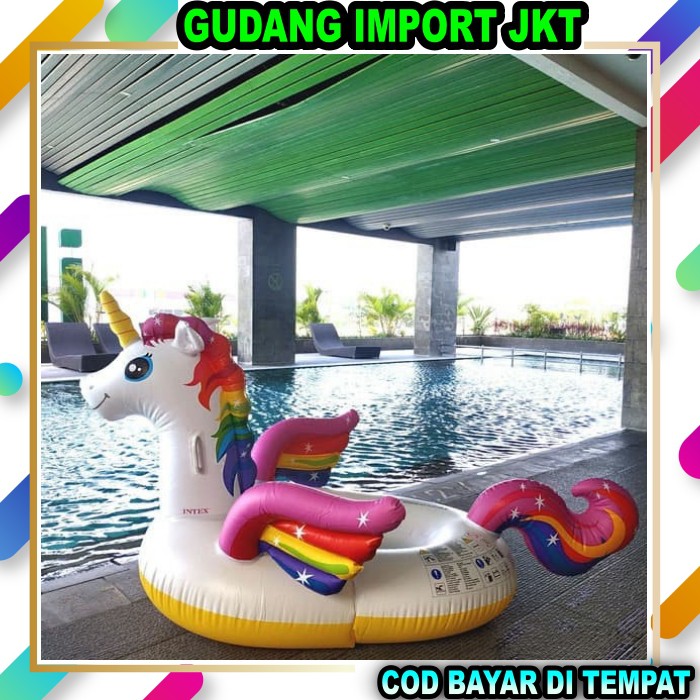 Intex Unicorn Adult / Child Swimming Life Buoy 57561 Ride On Floaties ...