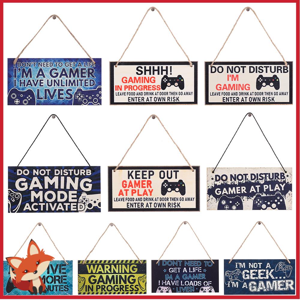 FAY Novelty Do Not Disturb Boyfriend, Husband Hanging Pendant Gaming Room Sign Wood Plaque Door Wall Decor For Teens, Boys Girls Funny Game Ornaments I'm Gamer