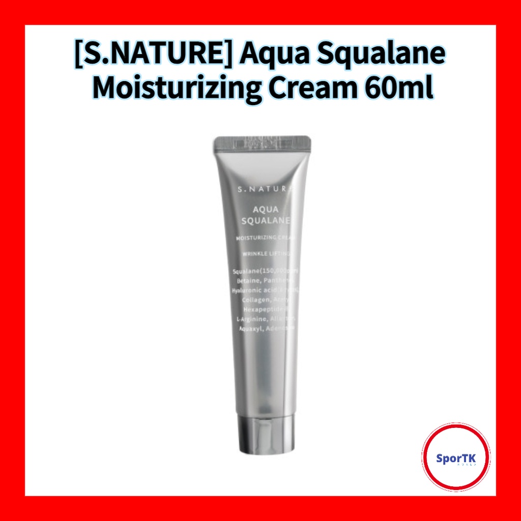 [S.NATURE] Aqua Squalane Moisturizing Cream 60ml | Shopee Singapore