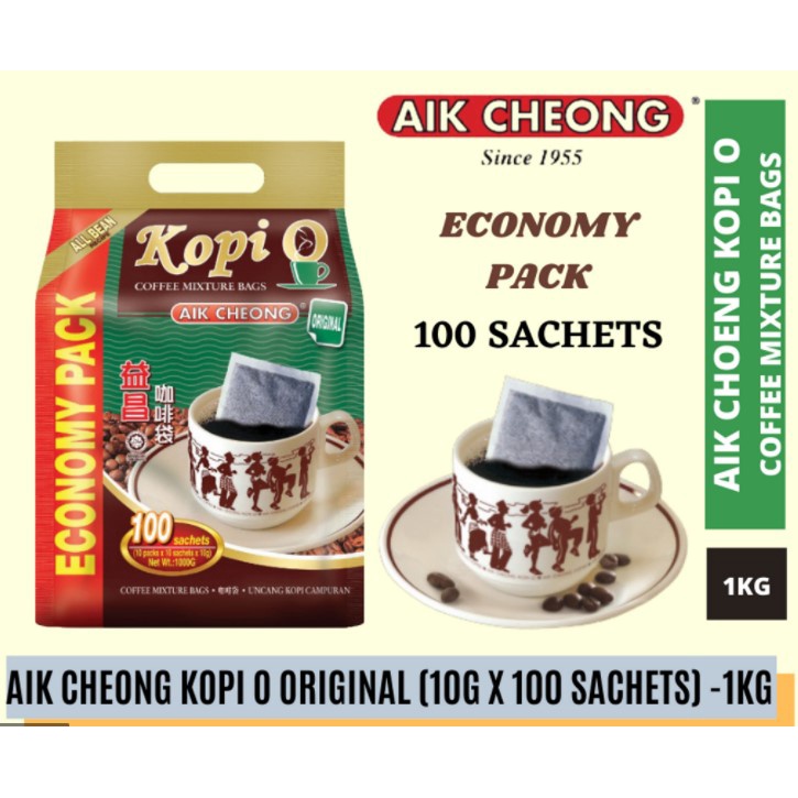 AIK CHEONG Kopi O Bag 1kg (10g x 100 sachets) - Economy | Shopee Singapore