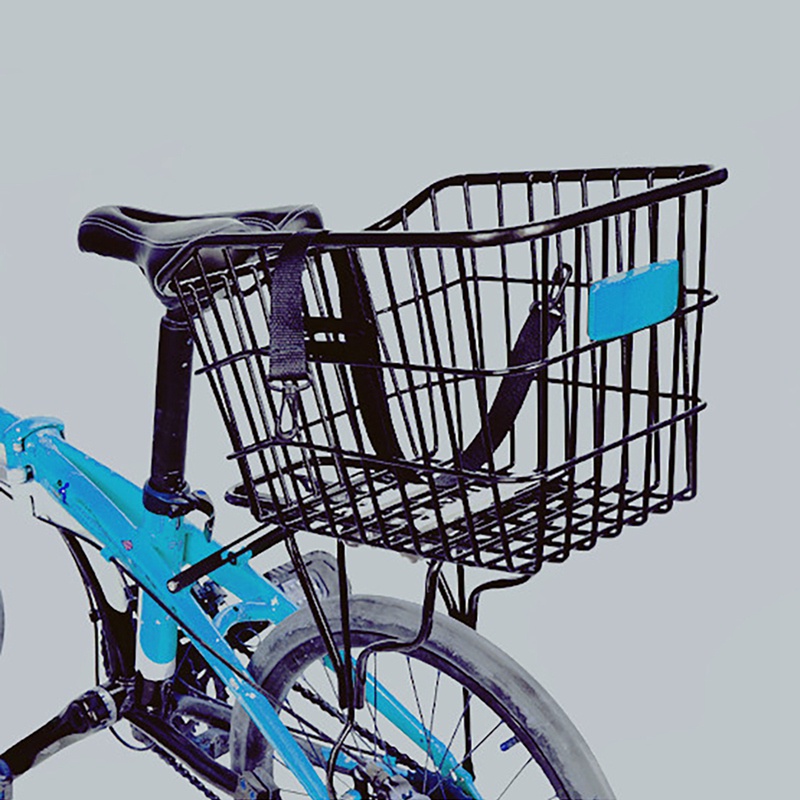 Rear Bike Basket Waterproof Large Capacity Metal Wire Bicycle Basket for Most Rear Bike Racks Shopee Singapore