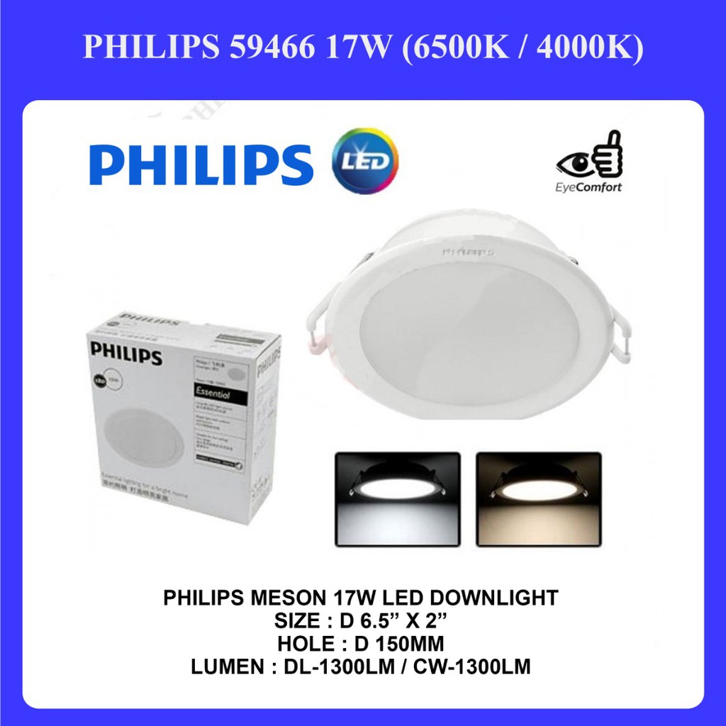 Philips meson deals led downlight 17w