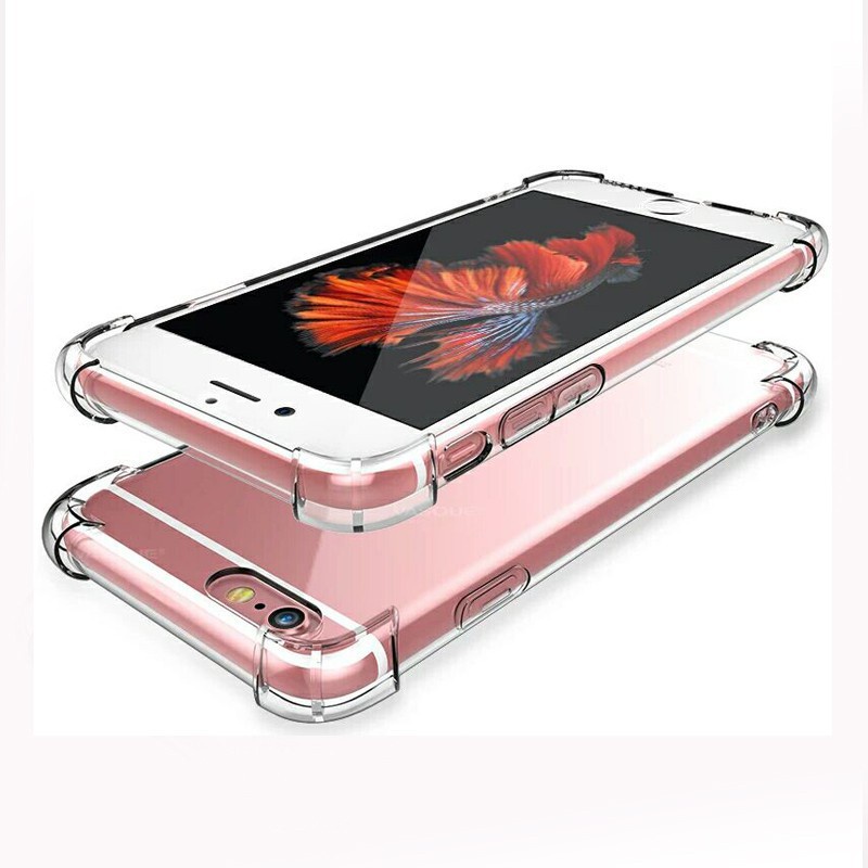 Silicone Shockproof Clear Soft TPU Case compatible for IPhone 6 / 6S / 6Plus / 6SPlus 7 8 Plus X XR XS MAX Case
