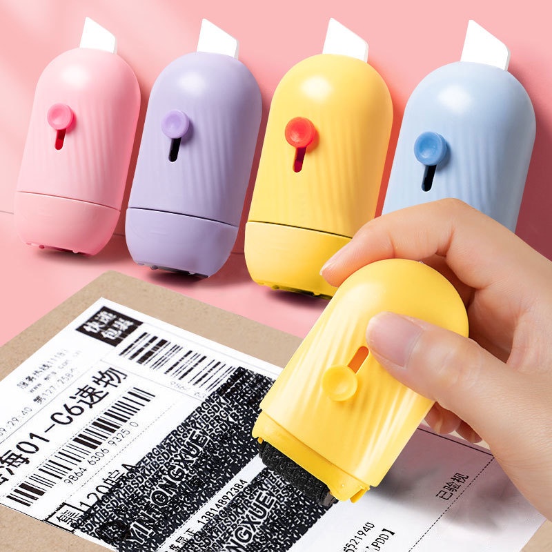 2in1 Stamp Roller Cutter Unboxing Address Eraser Package Confidential