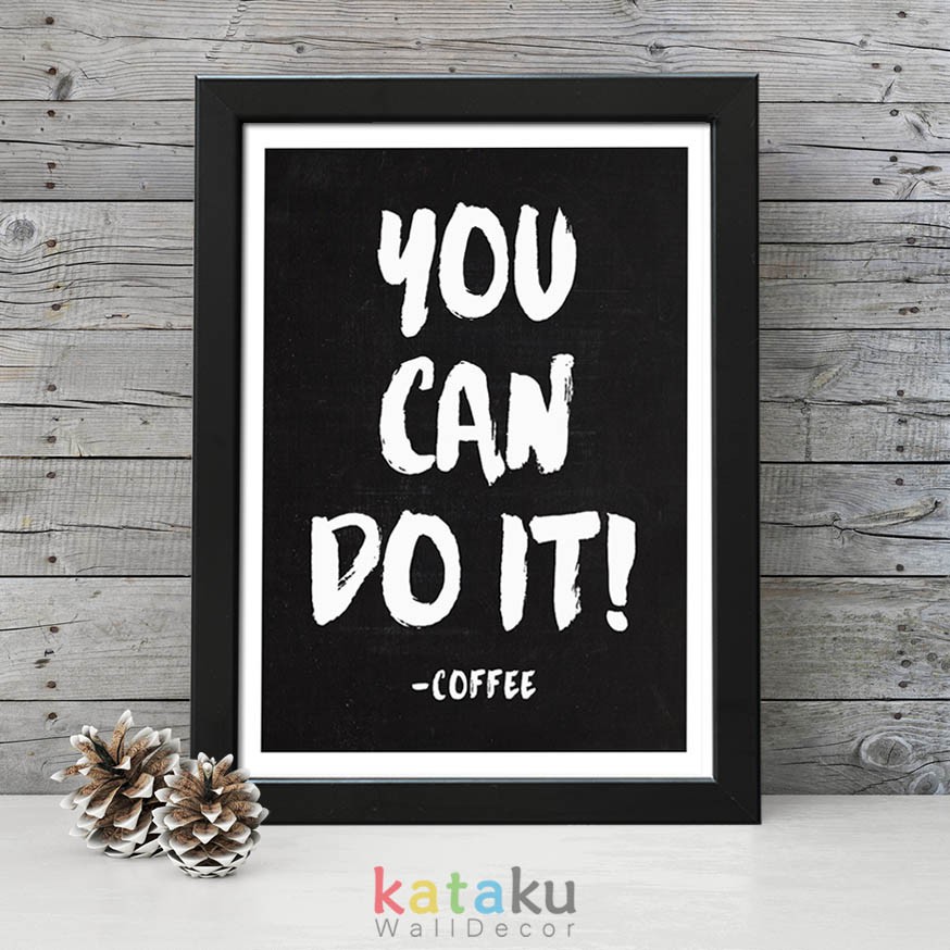 HIASAN DINDING Inspirational Quotes Poster Wall Hanging You can do it