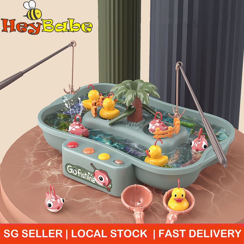 【Free wrapping】Kids go fishing game, Water play 21pcs baby toy, early educational toys, Gift for boys girls