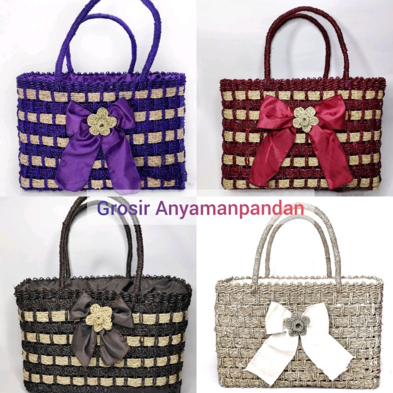 Pandan RARA Bag MAMAMIA Box Ribbon Woven Bag Ethnic Bag Bag Tiedye Bag ...