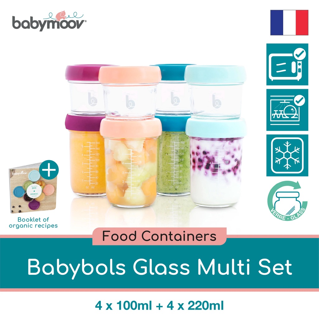 Babymoov Babybols Set 6 Vasetti Pappe - 250ml Ermetici E Graduati - Foto 4
