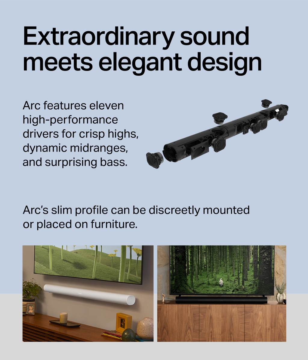 5.0.2 Sonos Arc Soundbar With Dolby Atmos For Your Smart TV Shopee
