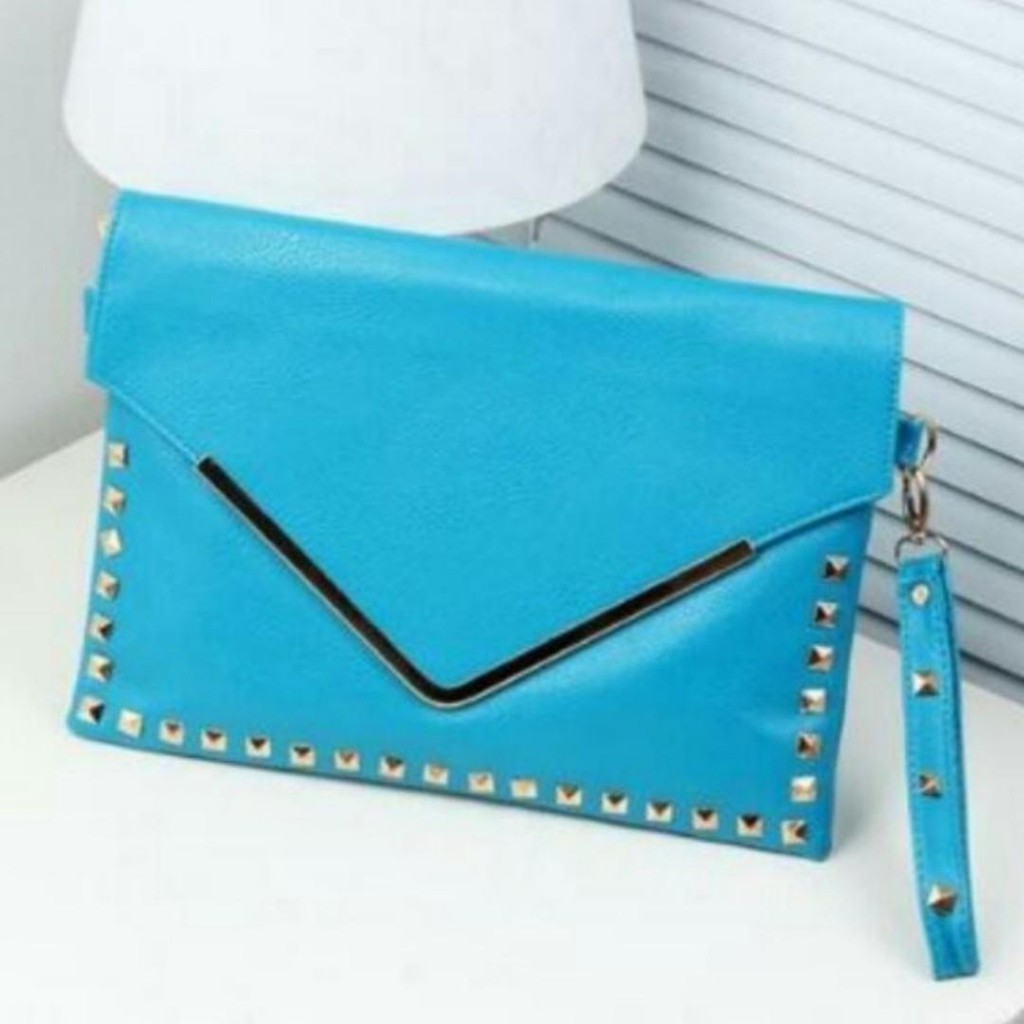 Studded envelope clutch hot sale