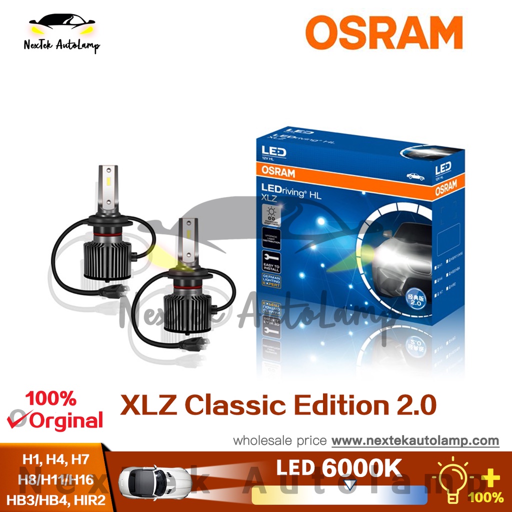 OSRAM XLZ Classic 2.0 LED H1 H4 H7 H8 H11 H16 HB3 HB4 HIR2 6000K Car