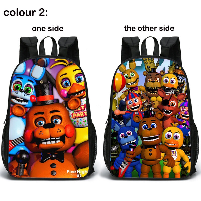 Five Nights At Freddy s Backpack for Boys Girls School Bag Casual bag Double sided Bagpack Cartoon bears bag Birthday Gift For School Student Shopee Singapore