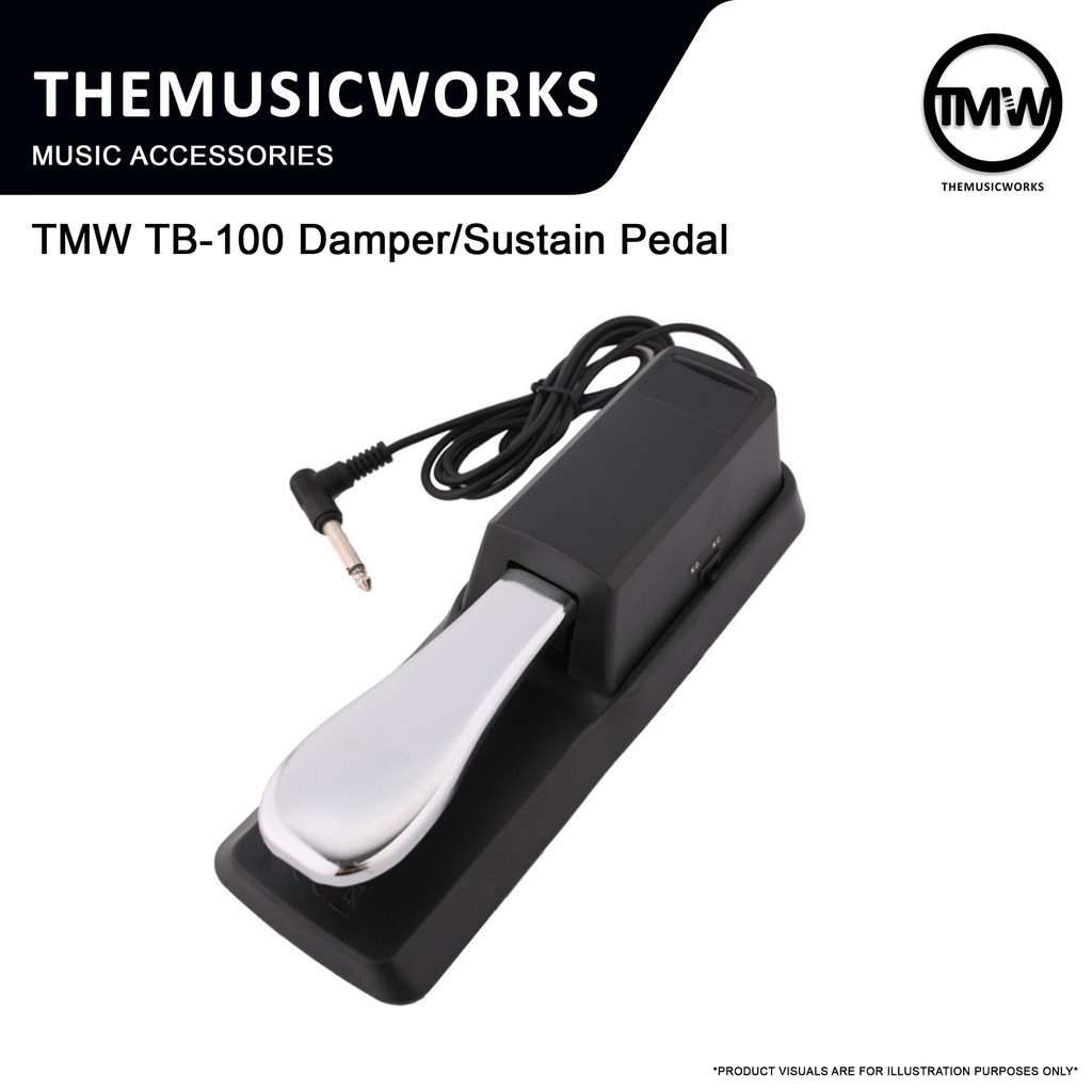 TMW Foot Sustain Damper Pedal for Digital Piano Keyboard with Polarity