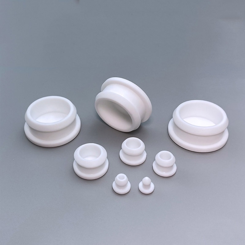 5Pcs White Silicone Rubber Hole Caps T Type Plug Cover Snap-on Gasket ...