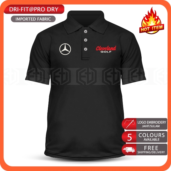 Dry Fit Bridgestone Mercedes Golf Microfiber Polo T Shirt Baju Unisex ...