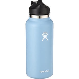 Hydro Flask Wide Mouth Straw Lid Water Bottle 32 Oz - Blue/Rain
