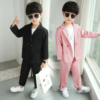 lontakids 4Pcs Kids Boys Formal Wear (Jacket+Pants+Shirt+Tie