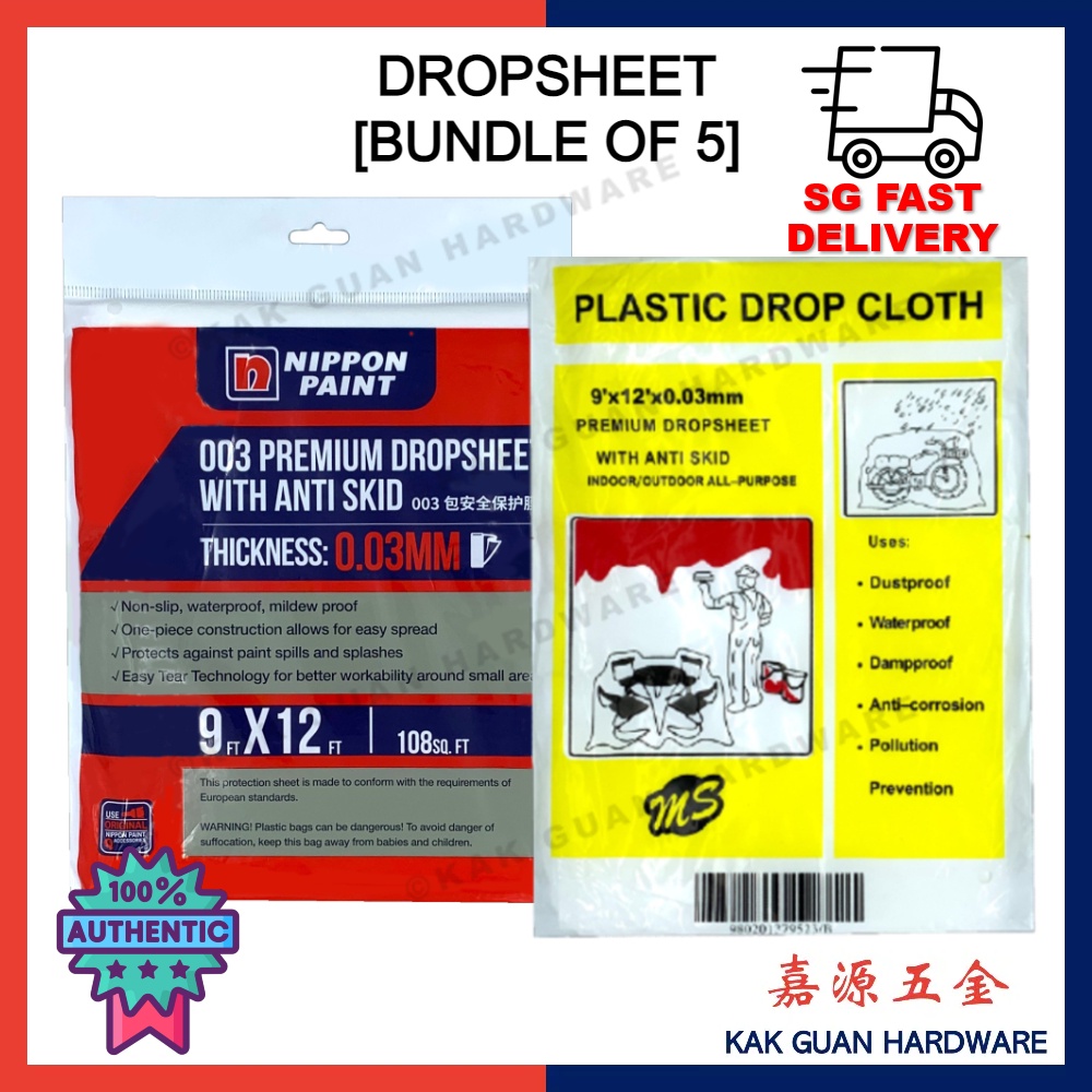 NIPPON PAINT PLASTIC DROP CLOTH / PLASTIC DROP CLOTH Shopee Singapore