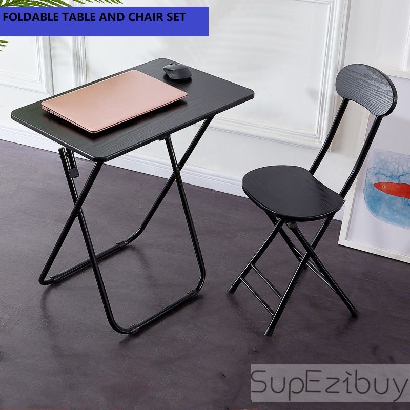 foldable table set folding table computer desk set computer table set study table set home
