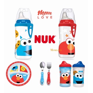 NUK Sesame Street Active Sippy Cup, 10oz, 2 Pack, Elmo and Cookie Monster