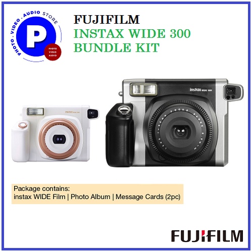 Fujifilm instax WIDE 300 Instant Film Camera with Twin Pack of Film Kit -  Instant Cameras and Film