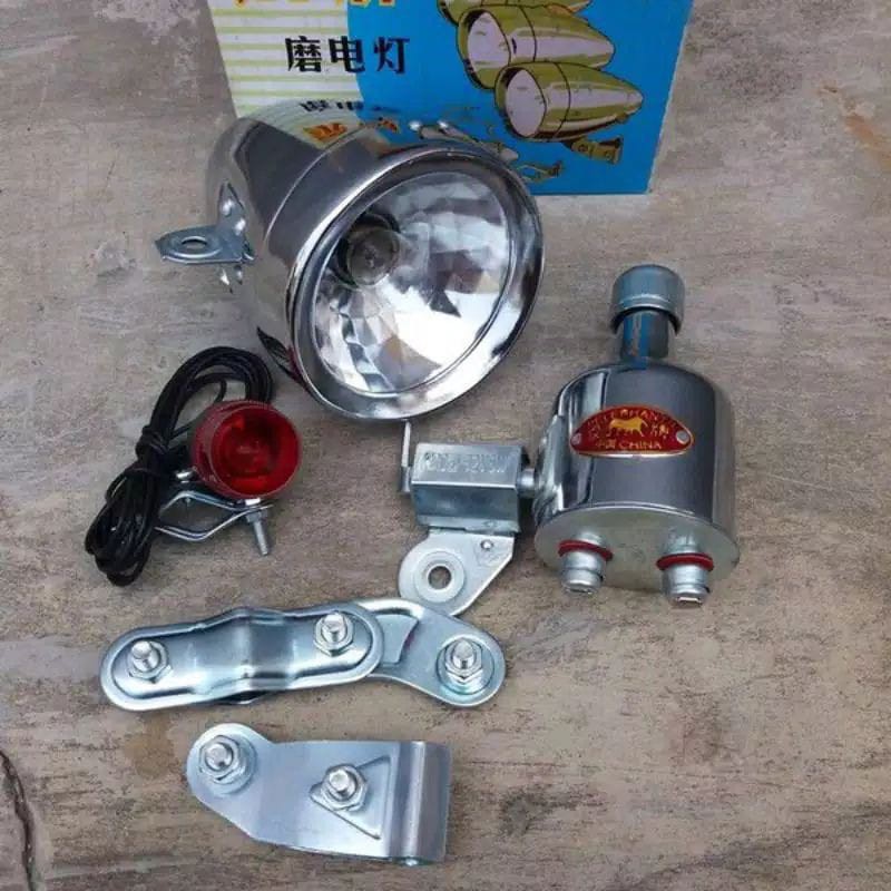 Onthel tua Bike Dynamo Lights Old retro Old School Classic Elephant set Lights