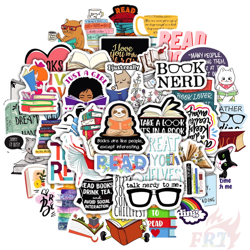 50Pcs/Set Funny Reading Slang Series 02 Stickers DIY Fashion Waterproof ...
