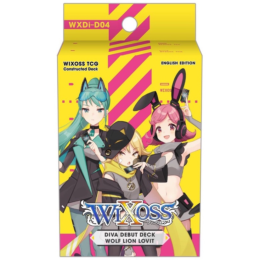 thumbnail interactive-video image 1 of WIXOSS WXDi-D04 DIVA DEBUT DECK - Wolf Lion Lovit - English, Factory Sealed 1 of 5
