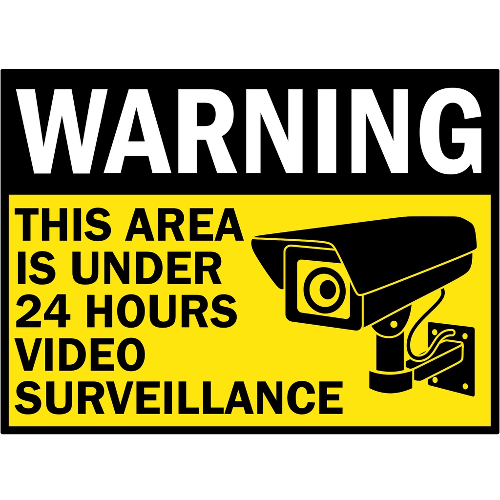 CCTV 24 Hours - Laminated Signage - A4 Size | Shopee Singapore