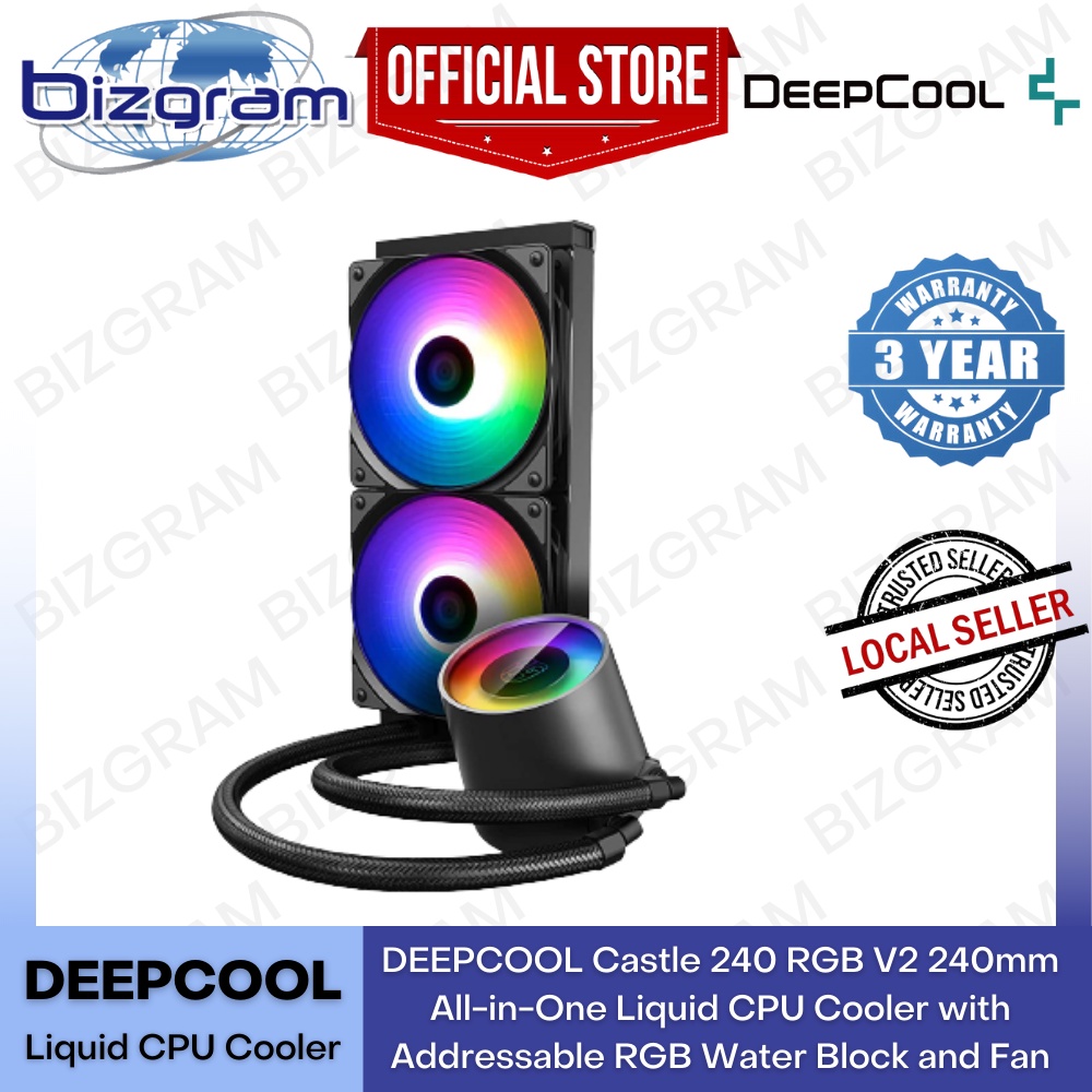 Deepcool CASTLE 240 RGB V2 240mm AllinOne Liquid CPU Cooler with