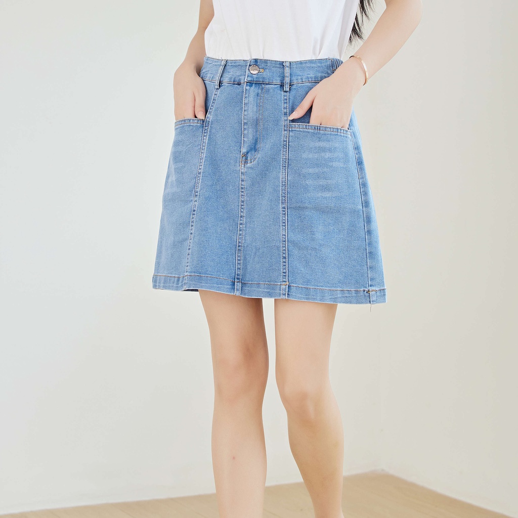 Eyouth 20169 women denim skirts casual loose high waist midi jeans ...